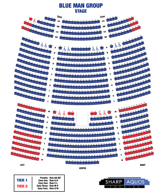 Blue Man Group seating chart