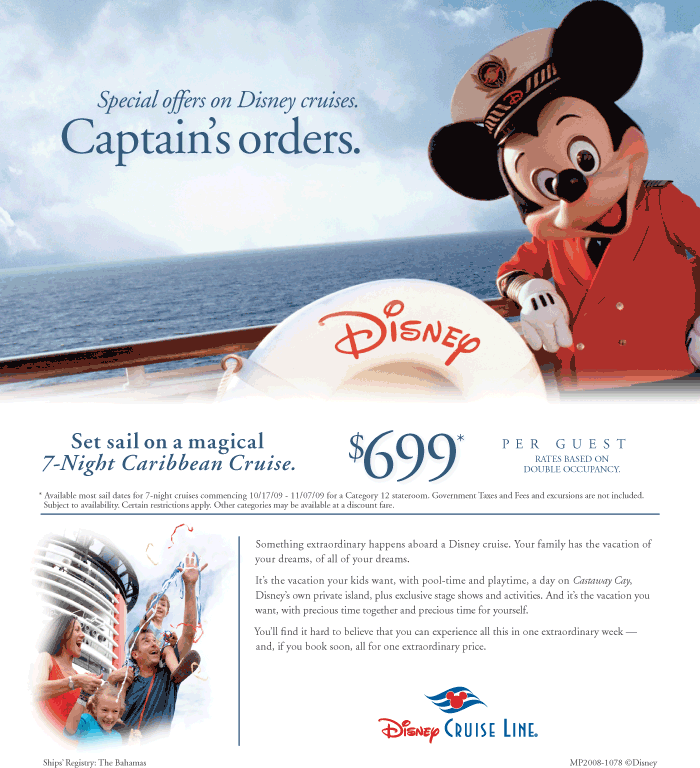 Disney Cruise Line Special Offer
