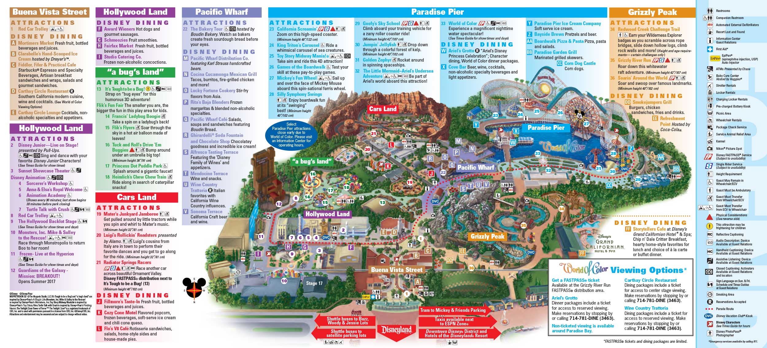 Disneyland Resort Map in California, Map of Disneyland