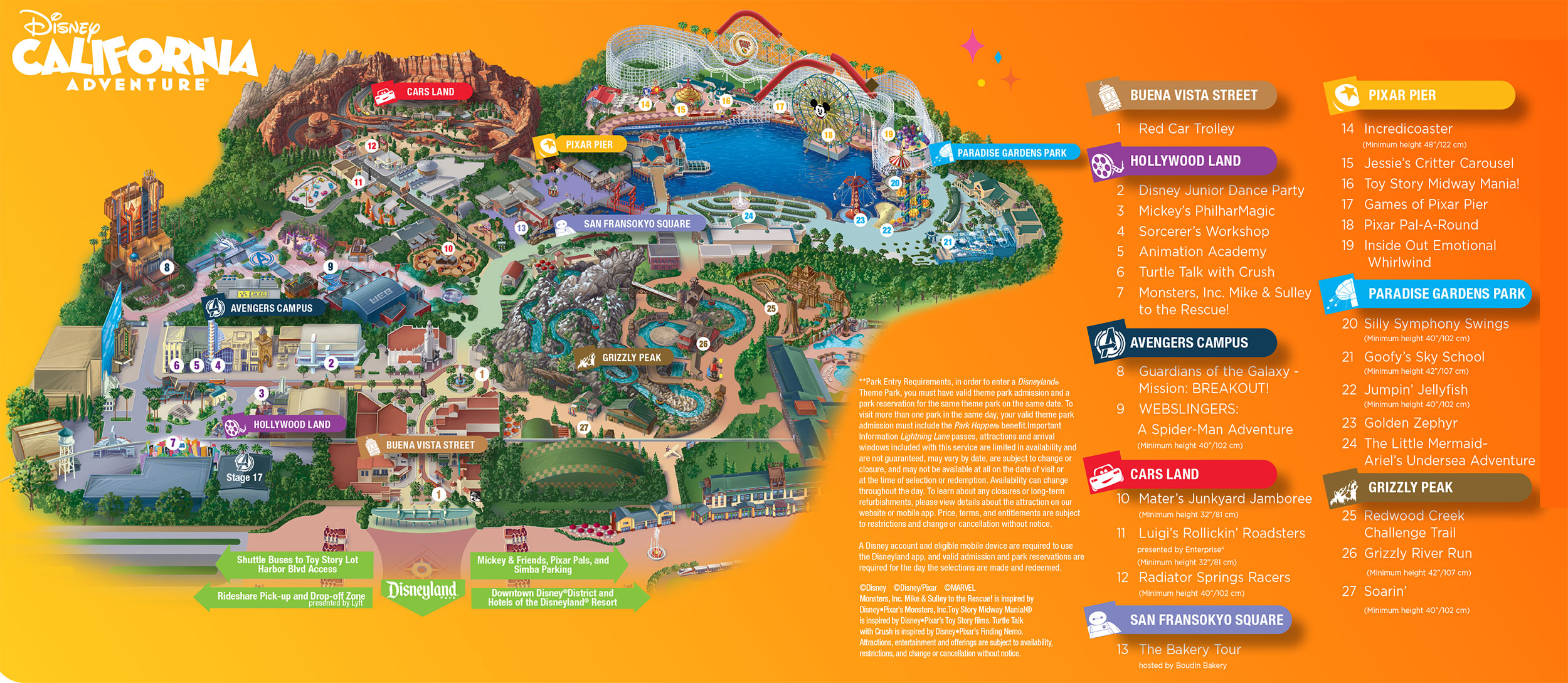 disneyland california adventure map Disneyland Park Map In California Map Of Disneyland