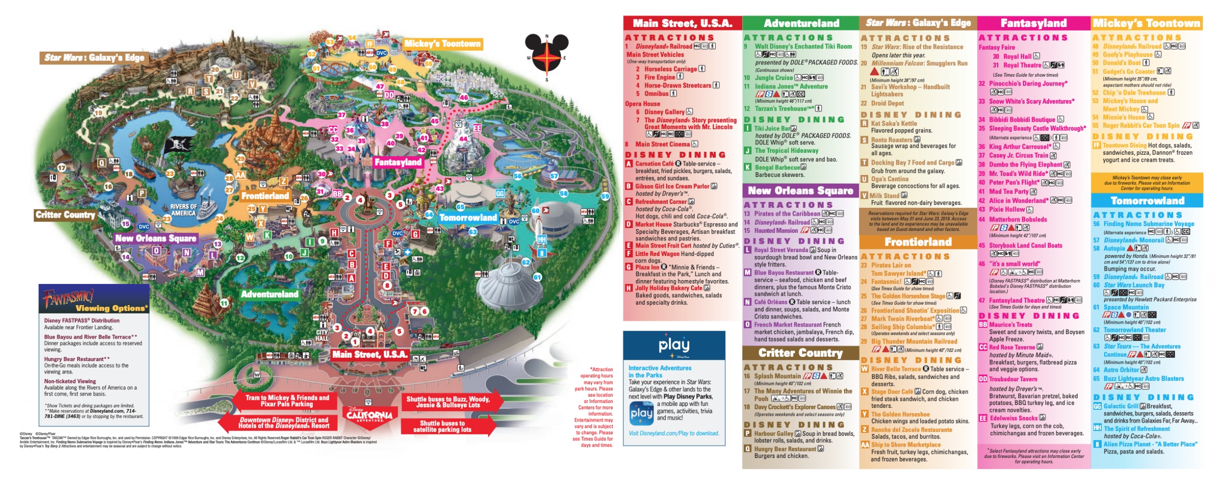 map of disneyland rides Disneyland Park Map In California Map Of Disneyland map of disneyland rides