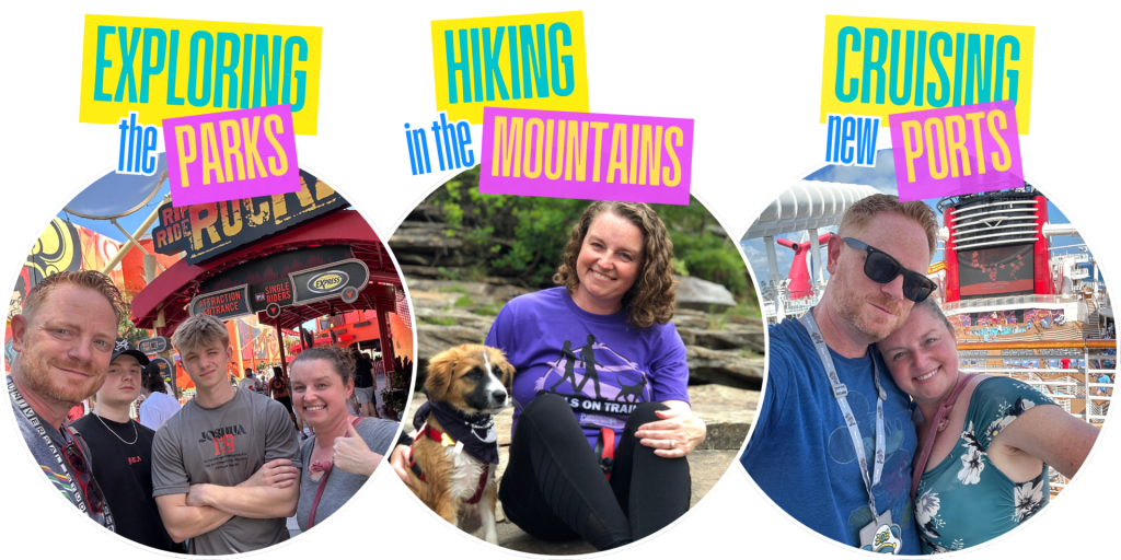 Photo collage parks hiking and cruising