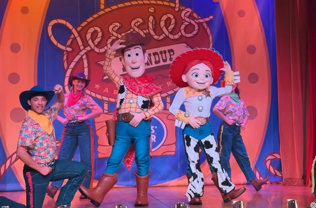 Jessie Woody and dancers at the Cool KIDS SUMMER at Magic Kingdom Walt Disney World