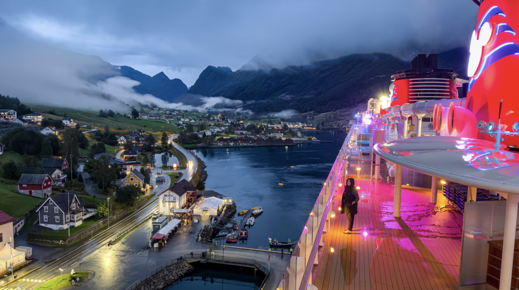 Disney Cruise Line ship at Oden Norway