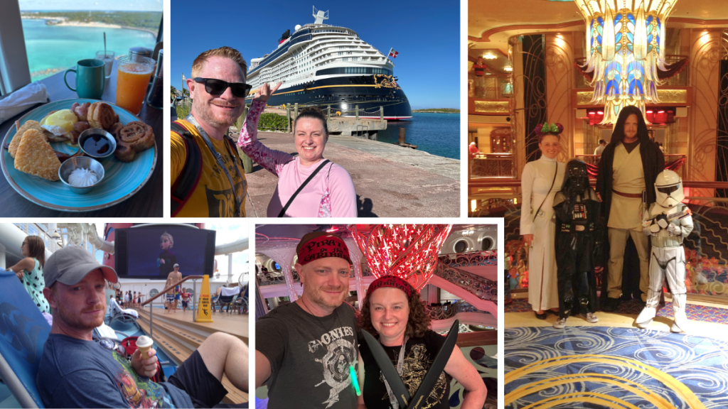 3 Dreams Unlimited Travel Collage of couple and a family in various cruise locations