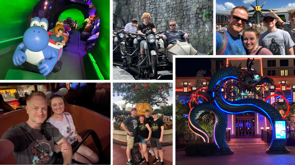 4 Dreams Unlimited Travel Various photos of theme park locations and guests